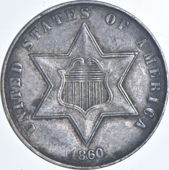 1860 Silver Three-Cent Piece