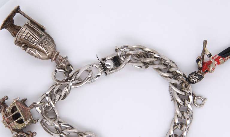 Vintage Sterling Silver Charm Bracelet