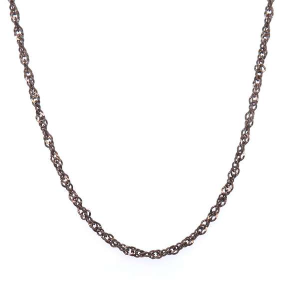 Italian Vintage Sterling Silver Rope Chain Necklace
