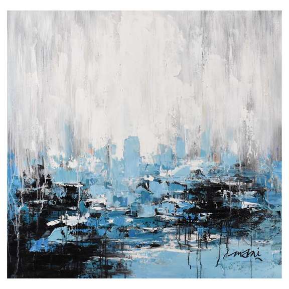 Mani, Original Oil Painting on Canvas (45" x 45"), Hand Signed with Letter of Authenticity.