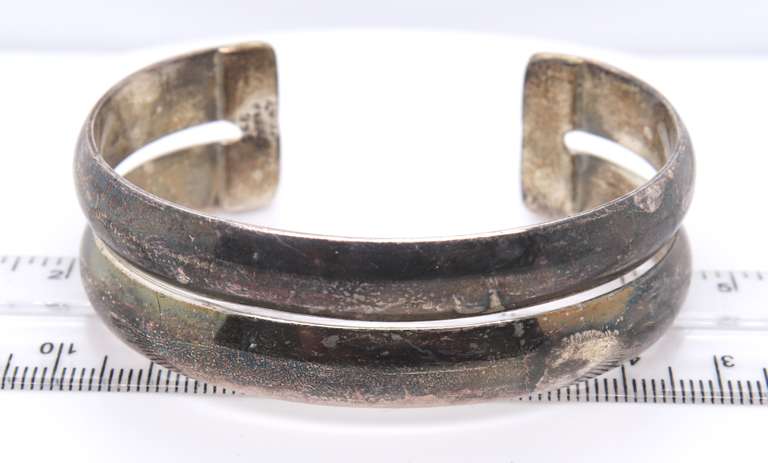 Vintage Sterling Silver Signed Cuff Bangle