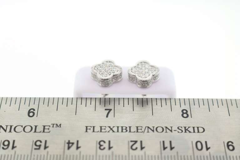 14kt White Gold & Diamond Earrings