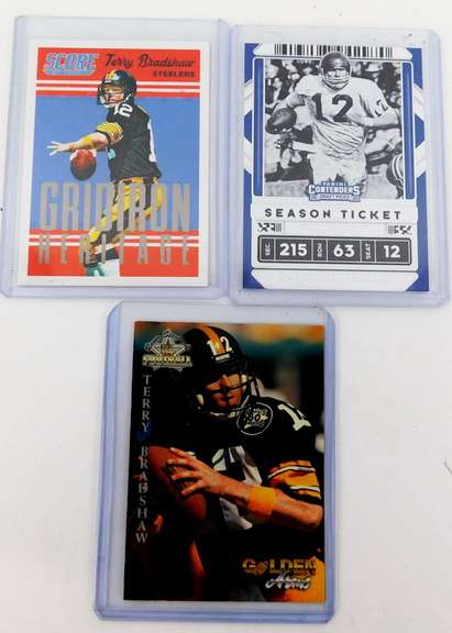 3 Terry Bradshaw Football Cards