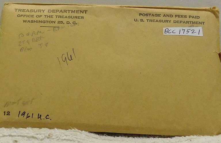 1961 Unc Silver Mint Set - Gov pkg