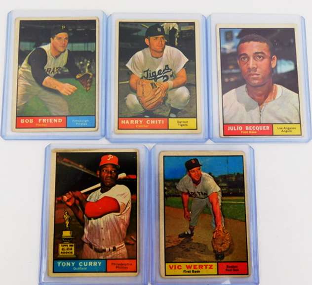 5 Topps 1961 Baseball Cards