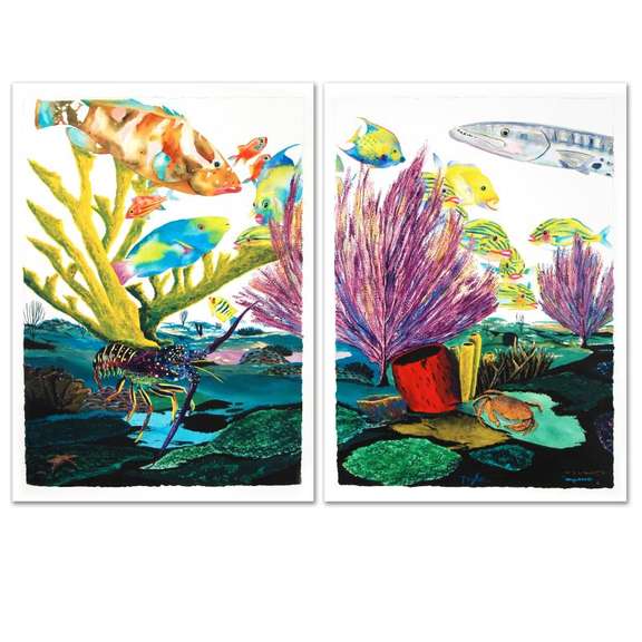 Coral Reef Life Diptych