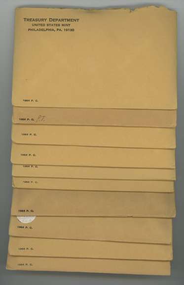 10 1964 US Silver Proof Sets in Original Envelopes