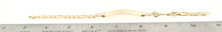 Customizable 14kt Yellow Gold ID-Style Bracelet