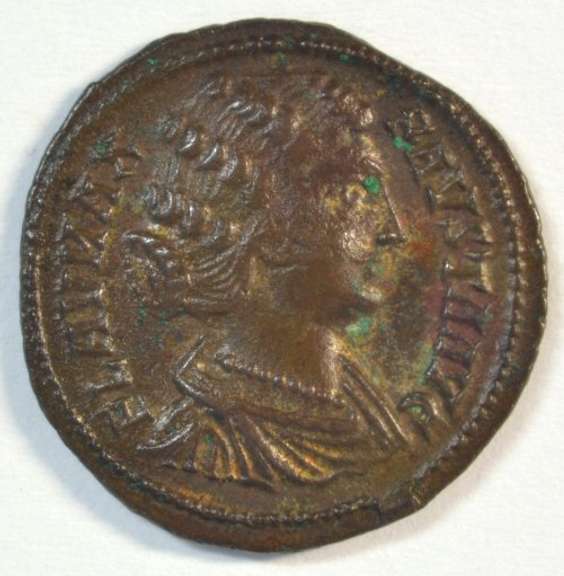 Scarce Mint Fausta Roman Bronze Piece. Died in 326 AD