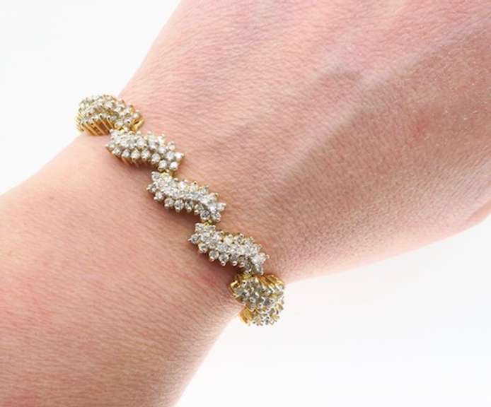 Ribbon Style 6.75CTW Diamond Tennis Bracelet