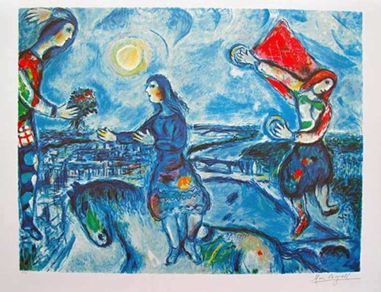 Marc Chagall, Lovers Over Paris