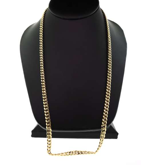 Upscale 10kt Yellow Gold Curb Chain Necklace