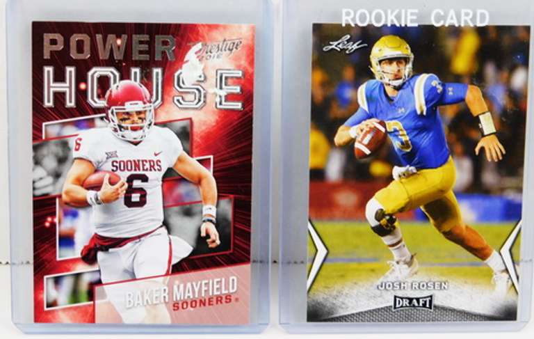 Josh Rosen and Baker Mayfield College Football Cards