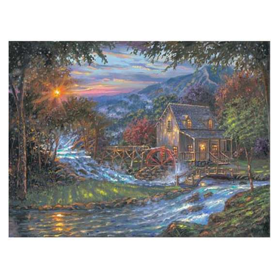 Robert Finale, "Change Of Seasons" Hand Signed, Artist Embellished Limited Edition on Canvas with COA.