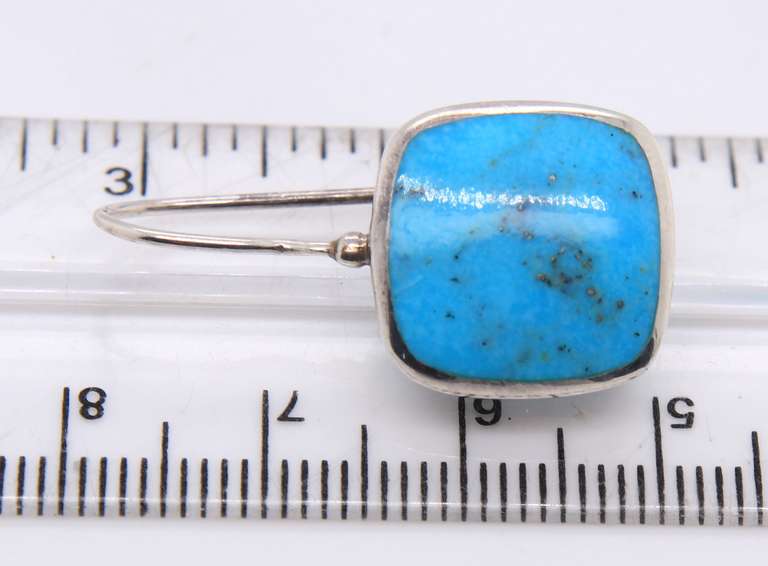 Lot of Vintage Sterling Silver Thailand Turquoise Pendant and Earrings