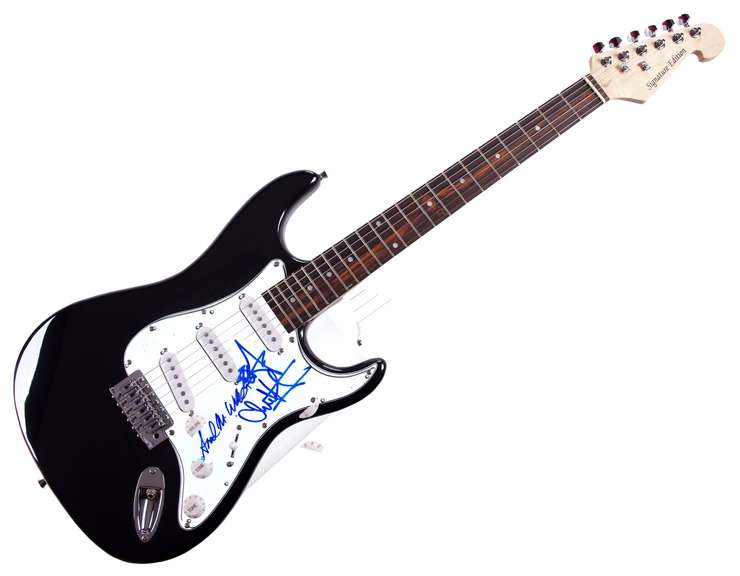 Yeasayer Autographed Signed Guitar ACOA