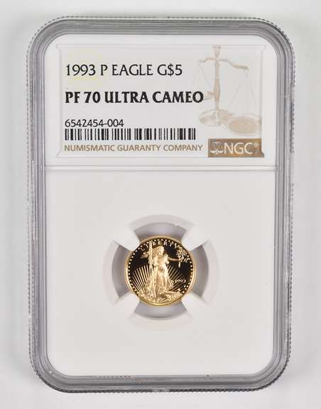 PF70 UCAM 1993-P $5 American Gold Eagle - Graded NGC