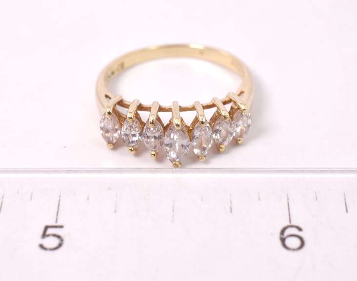 Stunning CZ Ring in Yellow Gold