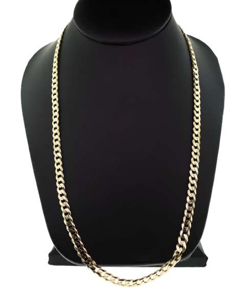 Refined 14kt gold rolo chain link necklace