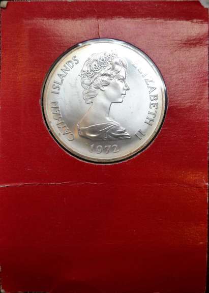 1972 Cayman Islands 25th Wedding Anniversary Sterling Silver $25