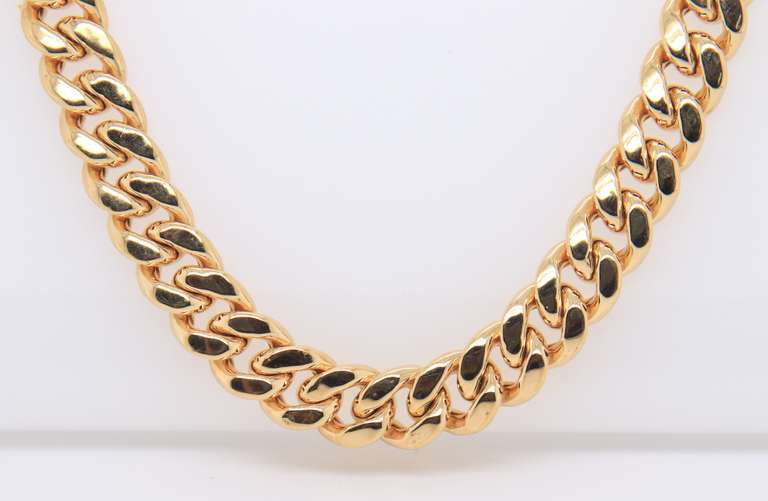 Majestic Yellow Gold Curb Link Chain Necklace