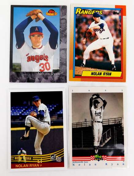 4 Nolan Ryan Baseball Cards