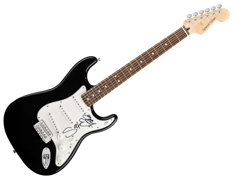 Salt-N-Pepa Autographed Signed Guitar ACOA