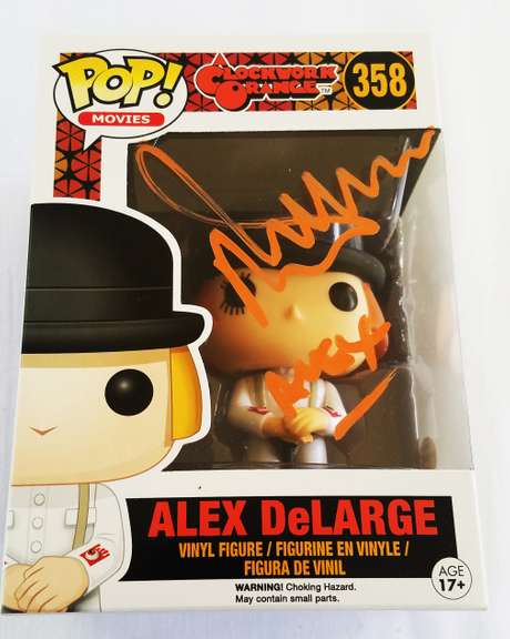 Malcolm McDowell Signed Clockwork Orange Funko Pop! #358 Alex ACOA Witness ITP ACOA