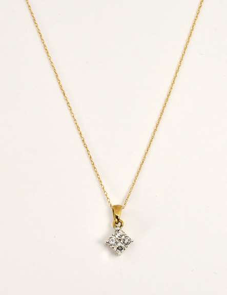 Cute Diamond Pendant on Necklace