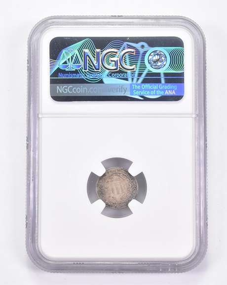 MS62 1862 Silver Three-Cent Piece - Graded NGC