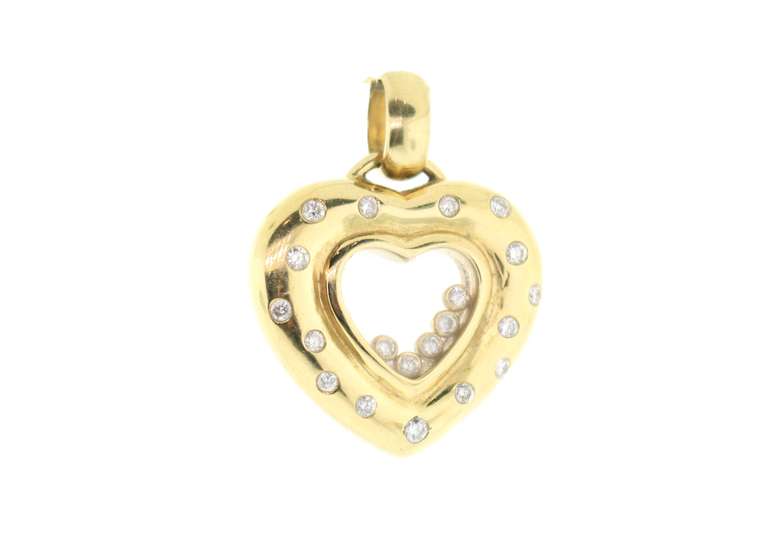 LADIES 18 KT GOLD HEART PENDANT