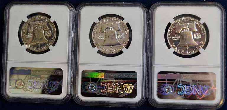 Run Of Franklin Half Dollars NGC PF67 1961-1963