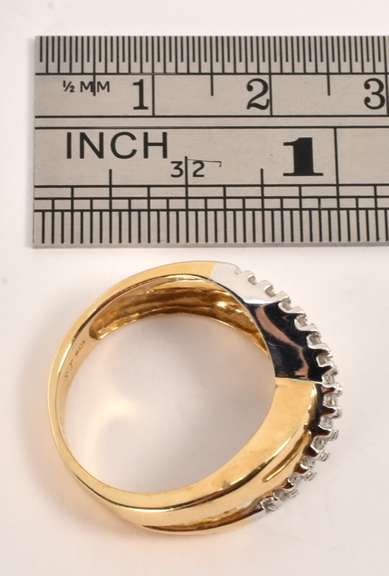 Stylish Diamond Bypass Ring