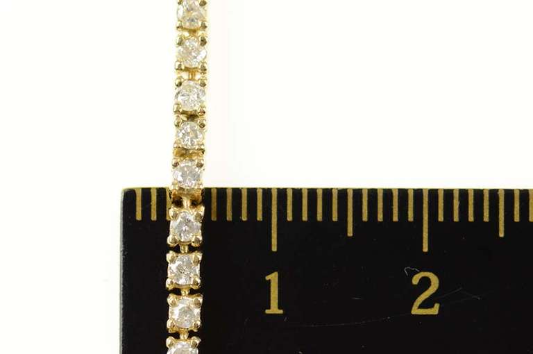 14K Yellow Gold 1.52 Ctw Diamond Classic Tennis Bracelet