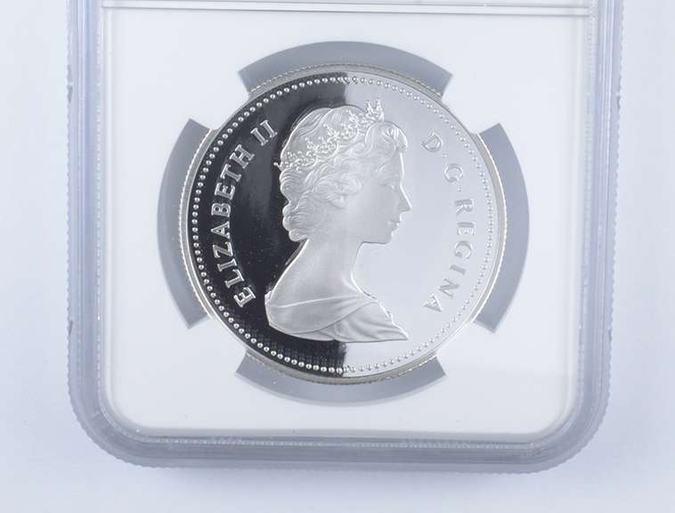 PF70 UCAM 1981 Canada $1 Silver - Trans-Canada Railway - Graded NGC