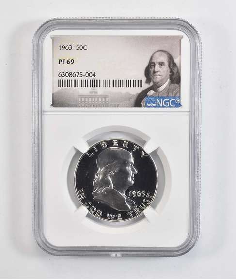 PF69 1963 Franklin Half Dollar - Graded NGC