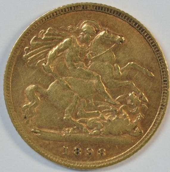 Real pretty 1898 Great Britain Gold Half Sovereign