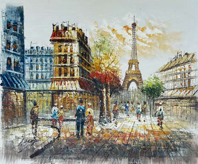 EXCEPTIONALLY HAND PAINTED OIL PAINTING ON CANVAS