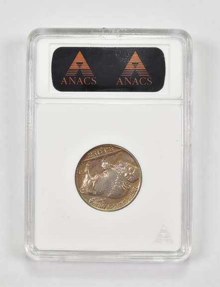 MS62 1937-D Indian Head Buffalo Nickel - 3 Leg - Graded ANACS