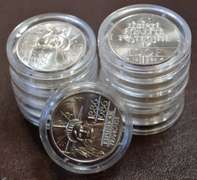 100 Francs Statue of Liberty Piedfort. Lot Of 10.