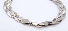 Italian Vintage Sterling Silver Braided Bracelet