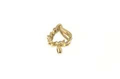 10K Yellow Gold Diamond Curvy Heart Love Symbol Pendant