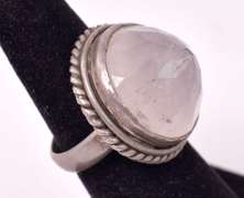 Incredible Massive 15.10CTS Rose Quartz Ring in Sterling Silver