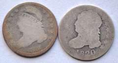 1820 Small O & 1837 Capped Bust Dimes