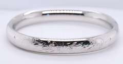 Sterling Silver Floral Bangle Bracelet