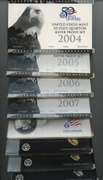 Lot of 8 Silver Quarter Proof Sets 2004 to 2013