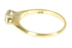 14K Yellow Gold 0.16 Ct 1940's Diamond Solitaire Engagement Ring