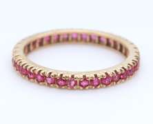 Handsome Pair of Ruby Eternity Band