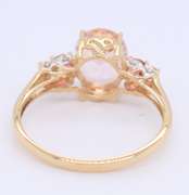 Fantastic Kunzite and Pink Tourmaline Yellow Gold Ring