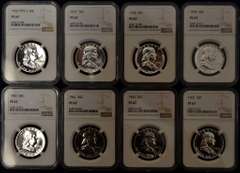 Run Of Franklin Half Dollars NGC PF67 1956-1963